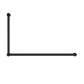 MECCA CARE 32MM DDA GRAB RAIL SET 90 DEGREE 600X1000MM MATTE BLACK