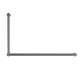 MECCA CARE 32MM DDA GRAB RAIL SET 90 DEGREE 600X1000MM GUN METAL