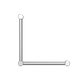 MECCA CARE 32MM AMBULANT TOILET GRAB RAIL 90 DEGREE 450x450MM CHROME