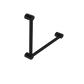 MECCA CARE 32MM AMBULANT TOILET GRAB RAIL 90 DEGREE 450x450MM MATTE BLACK