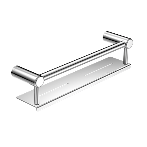 MECCA CARE 25MM GRAB RAIL WITH SHELF 300MM CHROME