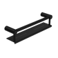 MECCA CARE 25MM GRAB RAIL WITH SHELF 300MM MATTE BLACK