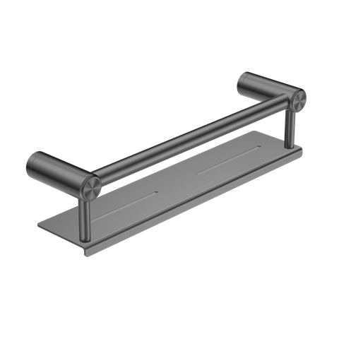 MECCA CARE 25MM GRAB RAIL WITH SHELF 300MM GUN METAL