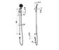 MECCA CARE 25MM GRAB RAIL AND ADJUSTABLE SHOWER RAIL SET 900MM CHROME