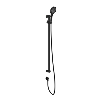 MECCA CARE 25MM GRAB RAIL AND ADJUSTABLE SHOWER RAIL SET 900MM MATTE BLACK