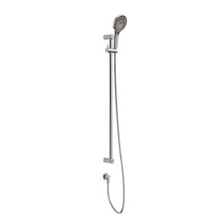 MECCA CARE 25MM GRAB RAIL AND ADJUSTABLE SHOWER RAIL SET 900MM BRUSHED NICKEL