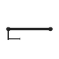 MECCA CARE 25MM TOILET ROLL RAIL 300MM MATTE BLACK