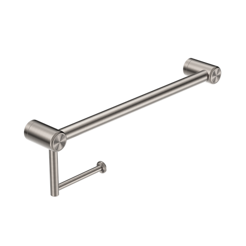 MECCA CARE 25MM TOILET ROLL RAIL 300MM BRUSHED NICKEL