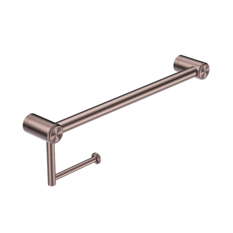 MECCA CARE 25MM TOILET ROLL RAIL 300MM BRUSHED BRONZE