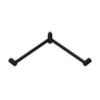 MECCA CARE 32MM WRAP AROUND CORNER GRAB RAIL 600X600MM MATTE BLACK