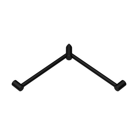 MECCA CARE 32MM WRAP AROUND CORNER GRAB RAIL 600X600MM MATTE BLACK