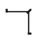 MECCA CARE 32MM WRAP AROUND CORNER GRAB RAIL 600X600MM MATTE BLACK