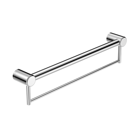 MECCA CARE 32MM GRAB RAIL WITH TOWEL HOLDER 600MM CHROME