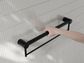 MECCA CARE 32MM GRAB RAIL WITH TOWEL HOLDER 900MM MATTE BLACK