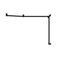 MECCA CARE 32MM DDA TOILET GRAB RAIL SET 45 DEGREE CONTINUOUS 750X965X1025MM MAT