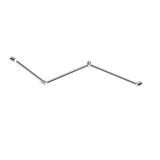 MECCA CARE 32MM DDA TOILET GRAB RAIL SET 45 DEGREE CONTINUOUS 750X965X1025MM CHR