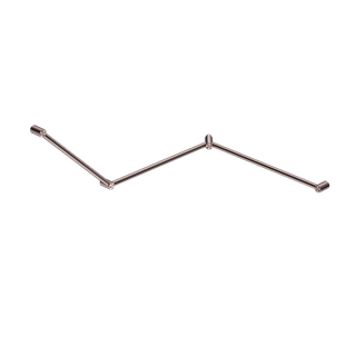 MECCA CARE 32MM DDA TOILET GRAB RAIL SET 45 DEGREE CONTINUOUS 750X965X1025MM BRU