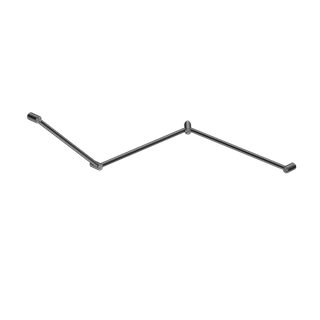 MECCA CARE 32MM DDA TOILET GRAB RAIL SET 45 DEGREE CONTINUOUS 750X965X1025MM GUN