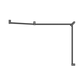 MECCA CARE 32MM DDA TOILET GRAB RAIL SET 45 DEGREE CONTINUOUS 750X965X1025MM GUN