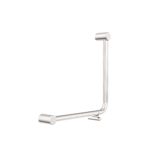 MECCA CARE 32MM AMBULANT 90DEGREE BENT TUBE GRAB RAIL 450X450MM BRUSHED NICKEL