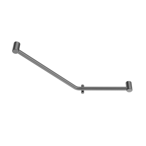 MECCA CARE 32MM AMBULANT 45 DEGREE BENT TUBE GRAB RAIL 450X650MM GUN METAL