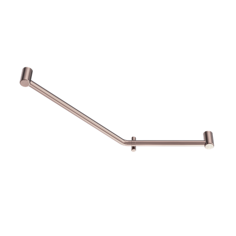 MECCA CARE 32MM AMBULANT 45 DEGREE BENT TUBE GRAB RAIL 450X650MM BRUSHED BRONZE