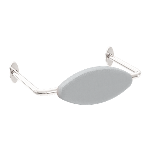 MECCA CARE DDA TOILET BACKREST BRUSHED NICKEL