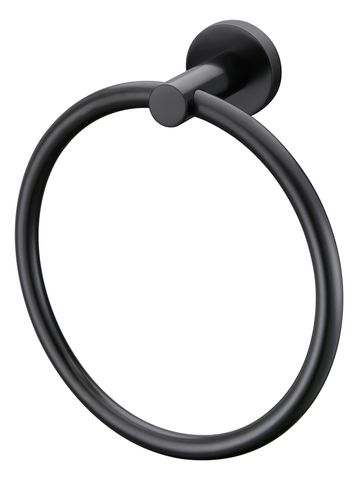 Ramsay Round Black Towel Ring