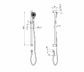 MECCA CARE 32MM GRAB RAIL AND ADJUSTABLE SHOWER RAIL SET 900MM CHROME