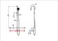 MECCA CARE 32MM T BAR GRAB RAIL AND ADJUSTABLE SHOWER SET 1100X750MM BRUSHED BRO