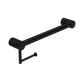 MECCA CARE 32MM GRAB RAIL WITH TOILET ROLL HOLDER 450MM MATTE BLACK