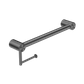 MECCA CARE 32MM GRAB RAIL WITH TOILET ROLL HOLDER 450MM GUN METAL