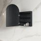 LED Archie Shaving Cabinet Black Oak