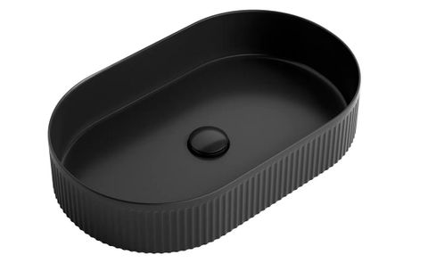 Kensington 560X350x120 Oval Basin MATTE BLACK