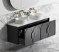 Laguna 1500x460 Wall hung Black American Oak Vanity Cab Only