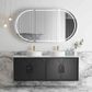 Laguna 1500x460 Wall hung Black American Oak Vanity Cab Only