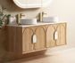 Laguna 1500x460 Wall hung Natural American Oak Vanity Cab Only