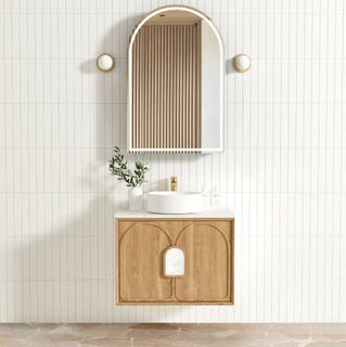 Laguna 750x460 Wall hung Natural American Oak Vanity Cab Only