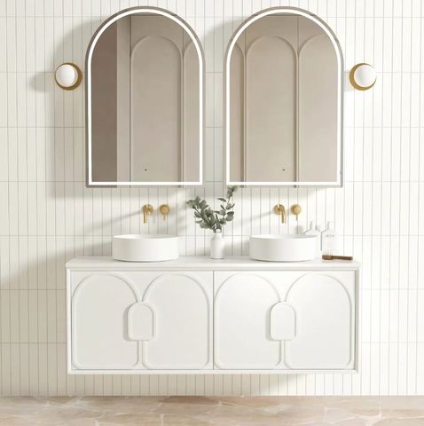 Laguna 1500x460 Wall hung Satin White Vanity Cab Only