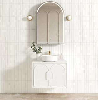 Laguna 750x460 Wall hung Satin White Vanity Cab Only