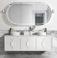 Laguna 1800x460 Wall hung Satin White Vanity Cab Only