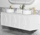 Laguna 1800x460 Wall hung Satin White Vanity Cab Only