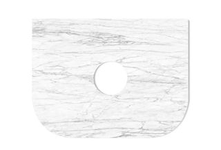 Bondi 600x460x180mm Natural Carrara White Marble Stone Waste Hole- NT or 12 TH O