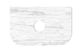 Bondi 750x460x180mm Natural Carrara White Marble Stone Waste Hole- NT or 12 TH O