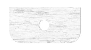 Bondi  900x460x18mm Natural Carrara White Marble Stone Waste Hole