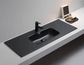 1200x465x165mm Matte Black Ceramic Top 1TH ROUND BOWL