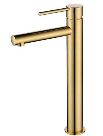 Star Mini PVD Polished Brass 25mm High Rise Basin Mixer