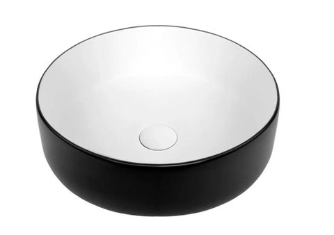 Radius Round A/C Basin 355x355 Gloss White & Matte Black