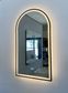 Vivian Clive Arch D 500 x 900 LED Mirror w Black Frame