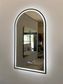 Vivian Clive Arch D 500 x 900 LED Mirror w Black Frame